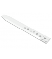 White Plate, Modified 2 x 16 with Angled Side Extensions and Axle Hole (Rotor Blade)