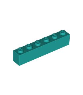 Dark Turquoise Brick 1 x 6