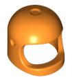Orange Minifigure, Headgear Helmet Space / Town with Thick Chin Strap - with Visor Dimples (Reissue with Top Dimple)