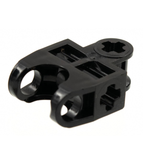 Black Technic, Axle Connector 2 x 3 with Ball Socket, Open Sides