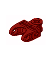 Dark Red Technic, Axle Connector 2 x 3 with Ball Socket, Open Sides