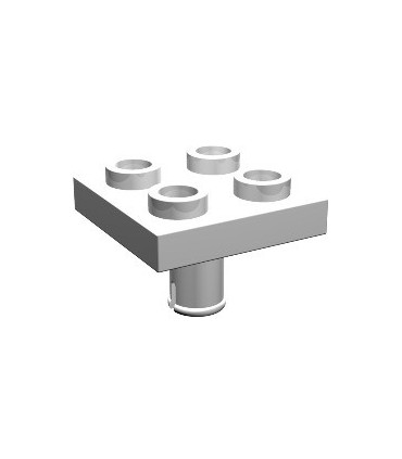 White Plate, Modified 2 x 2 with Pin on Bottom