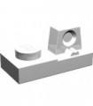 White Hinge Plate 1 x 2 Locking with 1 Finger On Top