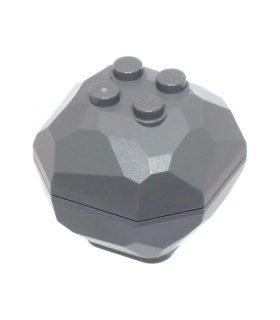 Dark Bluish Gray Rock Boulder, Complete Assembly (Top and Bottom)