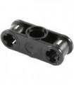 Black Technic, Axle and Pin Connector Perpendicular 3L with Center Pin Hole