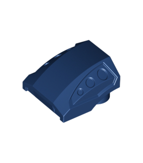 Dark Blue Slope, Curved 2 x 2 with Debossed Side Ports
