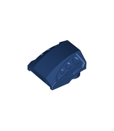 Dark Blue Slope, Curved 2 x 2 with Debossed Side Ports
