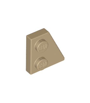 Dark Tan Wedge, Plate 2 x 2 Right
