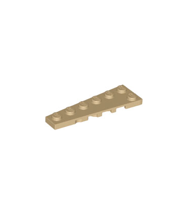 Dark Tan Wedge, Plate 6 x 2 Left