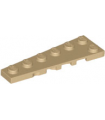 Dark Tan Wedge, Plate 6 x 2 Left