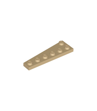Dark Tan Wedge, Plate 6 x 2 Right