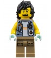 City Jungle Explorer - Sand Blue Jacket, Stethoscope, Dark Tan Legs, Black Hair, Backpack