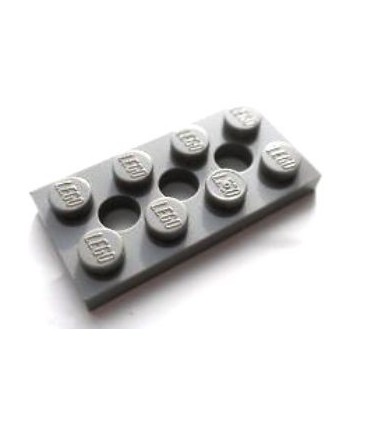 Dark Bluish Gray Technic, Plate 2 x 4 with 3 Holes