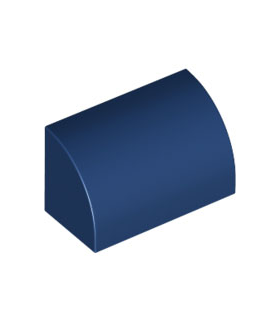 Dark Blue Slope, Curved 1 x 2