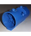 Blue Cylinder 3 x 6 x 2 2/3 Horizontal - Square Connections Between Interior Studs