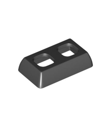 Black Minifigure Skirt Plastic Straight, Short