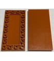 Dark Orange Tile, Modified 4 x 8 Inverted with Studs on Edges