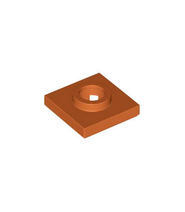 Dark Orange Turntable 2 x 2 Square Base