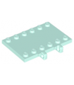 Light Aqua Hinge Plate 4 x 6 Locking Dual 1 Finger on Side