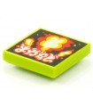 Lime Tile 2 x 2 with BeatBit Album Cover - Explosion Pattern