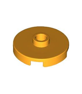 Bright Light Orange Tile, Round 2 x 2 with Open Stud