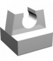 White Tile, Modified 1 x 1 with Clip