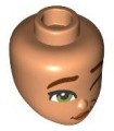 Nougat Mini Doll, Head Friends Reddish Brown Eyebrows, Olive Green Eyes, Left Wink, Dark Orange Lips, Wavy Grin Pattern