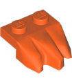 Reddish Orange Plate, Modified 1 x 2 with 3 Claws / Rock Fingers