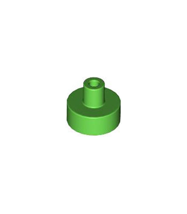 Bright Green Tile, Round 1 x 1 with Bar and Pin Holder