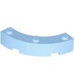 Bright Light Blue Brick, Round Corner 4 x 4 Macaroni with 3 Studs