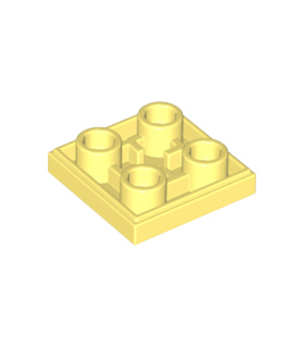 Bright Light Yellow Tile, Modified 2 x 2 Inverted