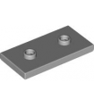Light Bluish Gray Plate, Modified 2 x 4 with 2 Studs (Double Jumper)