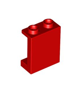 Red Panel 1 x 2 x 2 with Side Supports - Hollow Studs