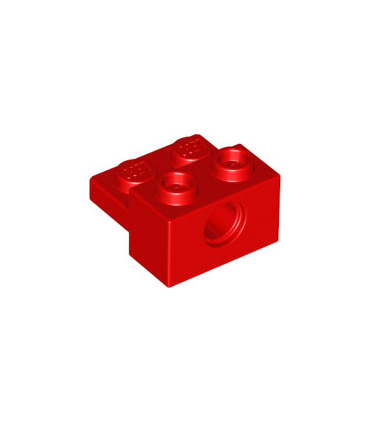 Red Technic, Brick Modified 1 x 2 with Hole and 1 x 2 Plate