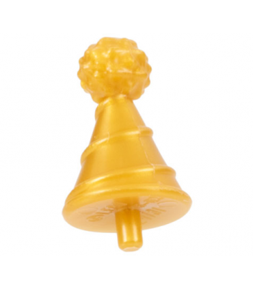 Pearl Gold Minifigure, Hat with Small Pin, Party Hat