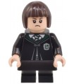 Pansy Parkinson - Slytherin Robe Clasped, Black Skirt, Black Short Legs with Dark Bluish Gray Stripes