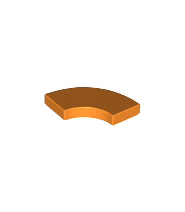 Orange Tile, Round Corner 2 x 2 Macaroni