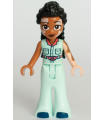 Friends Jordin - Light Aqua Jumpsuit Bell-Bottoms, Dark Blue Shoes