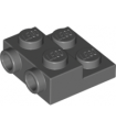 Dark Bluish Gray Plate, Modified 2 x 2 x 2/3 with 2 Studs on Side