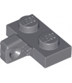 Dark Bluish Gray Hinge Plate 1 x 2 Locking with 1 Finger on Side