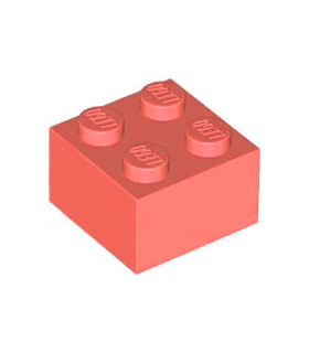Coral Brick 2 x 2