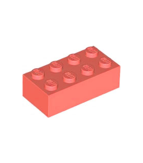 Coral Brick 2 x 4