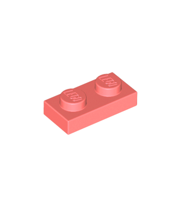 Coral Plate 1 x 2