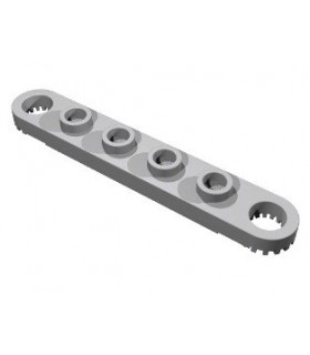 Light Gray Technic, Plate 1 x 6 with Toothed Ends