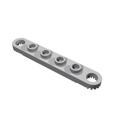 Light Gray Technic, Plate 1 x 6 with Toothed Ends