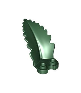 Dark Green Plant Plate, Round 1 x 2 with Curved, Upright Leaf