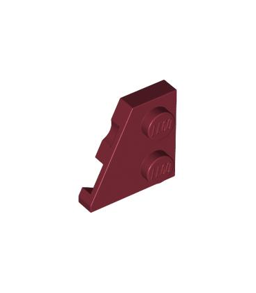Dark Red Wedge, Plate 2 x 2 Left