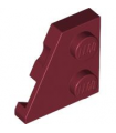 Dark Red Wedge, Plate 2 x 2 Left