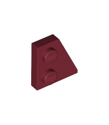 Dark Red Wedge, Plate 2 x 2 Right