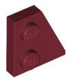 Dark Red Wedge, Plate 2 x 2 Right